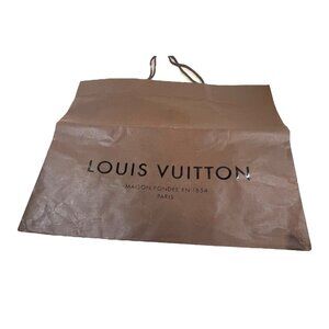 Louis Vuitton Paris Shopping Bag XL Large 19x16 Dark Brown Empty Advertising